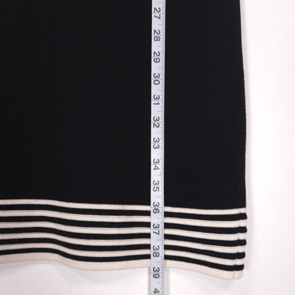 Boden Matilda Fine Knit Black White Knee Length Sweater Dress Women’s Size US 10 - Picture 6 of 10